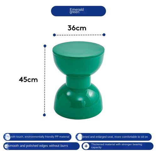 Tabouret Proxy De Chaussure Créatif Nordique,Tabouret De Salle À Manger Crème Domestique Épaissi,Tabouret De Table Basse De Salon,Piste Ronde En Plastique - Type Green #A