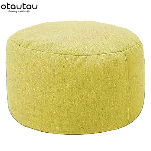 Otautau-Tabouret Rond En Lin Avec Remplissage,Pouf,Repose-Pieds,Hypothécaire Ami,Futon Puff,D30 Cm X H20 Cm,Jd001 - Type Green #A