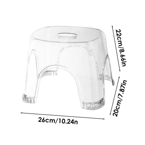 Tabouret D'angle Léger Et Transparent Pour Garçons Et Filles,Chaise De Banc De Douche Portable,Assistance Aux Pieds,Tabouret De Douche En Pp Pour Tout-Petits,Enfants - Type Crystal White