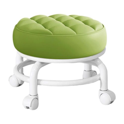 Tabouret Roulant Rotatif Avec Roues,Résistant À 360 °,Rond,Selle Réglable - Type Green