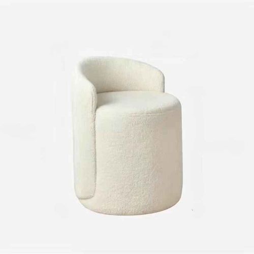 Bancs Et Repose-Pieds Rotatifs Minimalistes,Design Moderne,Restaurant,Maquillage De Luxe,Résistant À L'usure,Agneau Court Doux,Meubles En Peluche - Type A1