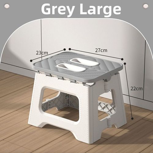 Mini Tabouret Pliable Portable Simple,Camping En Plein Air,Pique-Nique,Pêche,Ménage,Petit Tabouret En Plastique Antidérapant - Type Grey Large