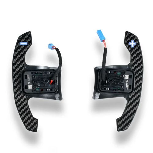 Manette De Vitesse À Palette En Fibre De Carbone,Accessoires De Volant,Bmw F30,F31,F32,F10,F20,F15,F16,G30,G20,Série 3,4,5 - Type Blue With Chip