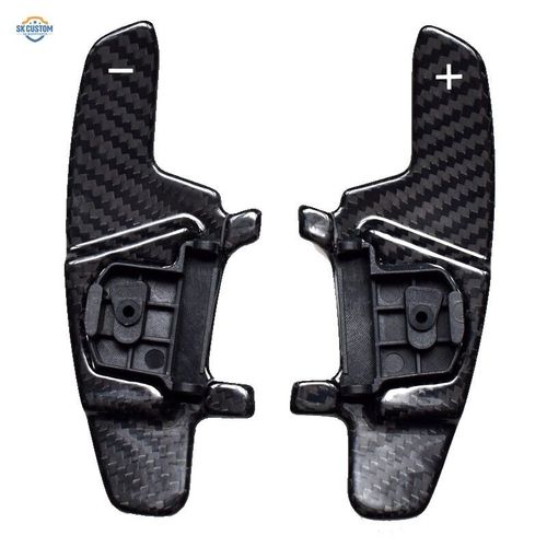 Manettes De Vitesse À Palette De Volant En Fibre De Carbone Automobile,Volkswagen Golf Mk7 R-Line Gti R Gte Gtd Polo Gts - Type Carbon Black