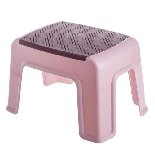 Tabouret Bas À 4 Pieds Pour Bébé,Repose-Pieds Anti-Brûlure,Tabouret De Bain Pour Enfant,Banc En Plastique Pour Changer Les Chaussures,Meubles Pour Enfants Et Adultes - Type Rose