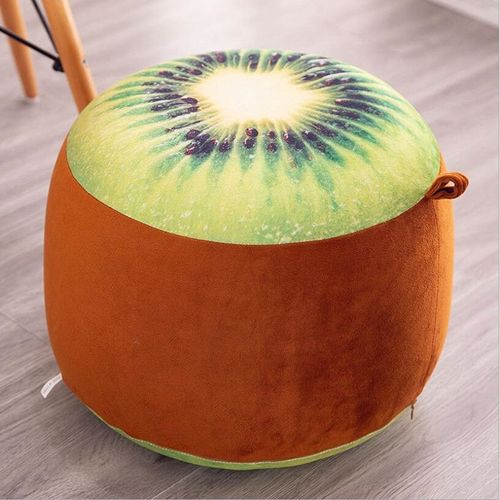 Tabouret Gonflable Épais En Coton Pour Enfant,Couverture En Peluche 3d,Fruit,Pouf,Chaise,Coussin,Piste,Portable,1 Pièce - Type Kiwifruit