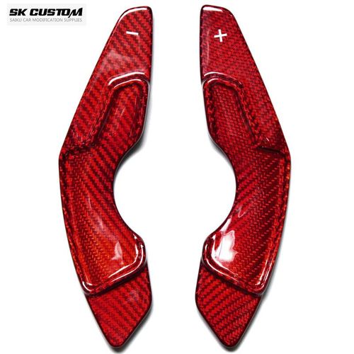 Manettes De Vitesse À Palette En Fibre De Carbone Pour Lexus,Changement De Volant Rc 200t Nx 300 Is 250 300,Remise En État Intérieure De Voiture - Type Fiberglass Red