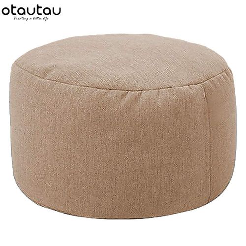 Otautau-Tabouret Rond En Lin Avec Remplissage,Pouf,Repose-Pieds,Hypothécaire Ami,Futon Puff,D30 Cm X H20 Cm,Jd001 - Type Dark Khaki #B