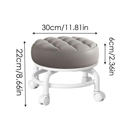 Universel-Petit Tabouret À Roues Rotatif À 360 ° Pour Enfant,Poulie Basse,Chaise Ronde De Marche Domestique,Alicante Proxy,Multi-Tabouret - Type Grey