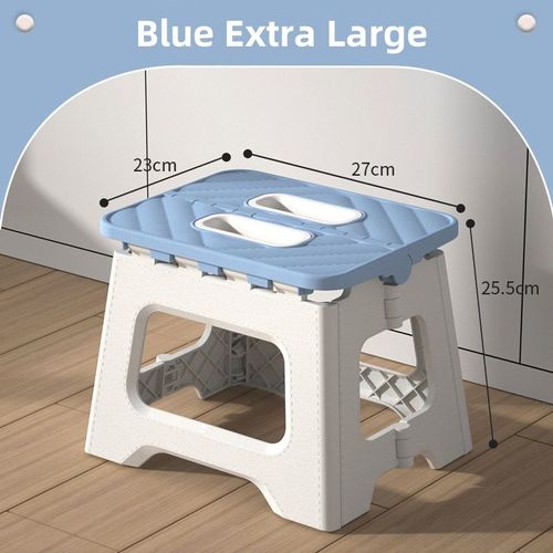 Mini Tabouret Pliable Portable Simple,Camping En Plein Air,Pique-Nique,Pêche,Ménage,Petit Tabouret En Plastique Antidérapant - Type Blue Extra Large