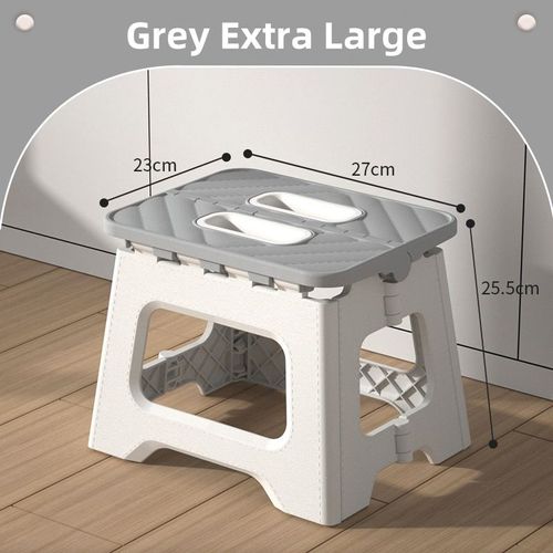 Mini Tabouret Pliable Portable Simple,Camping En Plein Air,Pique-Nique,Pêche,Ménage,Petit Tabouret En Plastique Antidérapant - Type Grey Extra Large