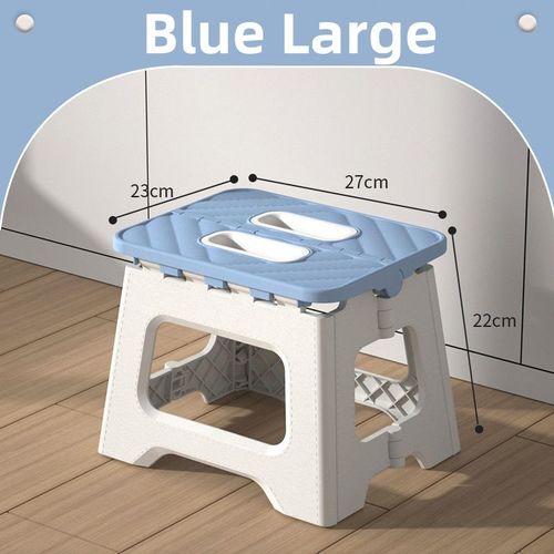 Mini Tabouret Pliable Portable Simple,Camping En Plein Air,Pique-Nique,Pêche,Ménage,Petit Tabouret En Plastique Antidérapant - Type Blue Large
