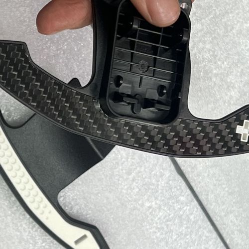 Manettes De Vitesse À Palette En Fibre De Carbone Véritable,Extension De Volant De Voiture,Bmw 1,2,3,Bronchbery Tage Series F20,F22,F30,F32,F48,F25,F26,F15,F16 - Type Pick Shell White