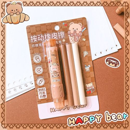 Gomme En Caoutchouc Pour Fournitures Scolaires,Fournitures De Bureau,Cadeau Pour Enseignant,Gomme Esthétique,Ours Mignon, - Type B