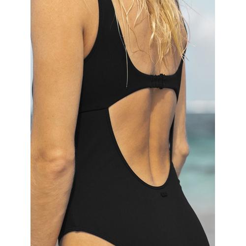 Pro The Double Line - Maillot De Bain Une Pièce Pour Femme - Noir -