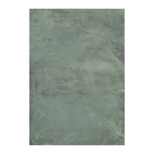 Tapis Imitation Fourrure Lapin Doux Tufté Vert Sauge 130x190