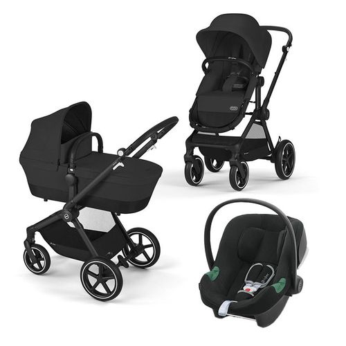 Poussette 2 En 1 Eos Lux Black/Moon Black + Siège-Auto Aton B2 I-Size - Noir