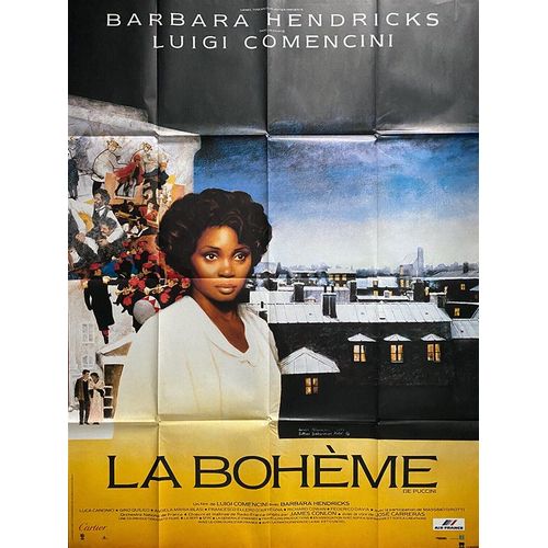 La Bohème - Véritable Affiche De Cinéma Pliée - Format 120x160 Cm - De Luigi Comencini Avec Barbara Hendricks, José Carreras, Massimo Girotti, Luca Canonici - 1987