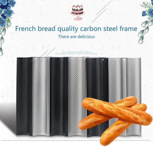 Plateau de cuisson à pain ondulé en acier de qualité alimentaire, pour Baguette, moule, poêle, outil de cuisson