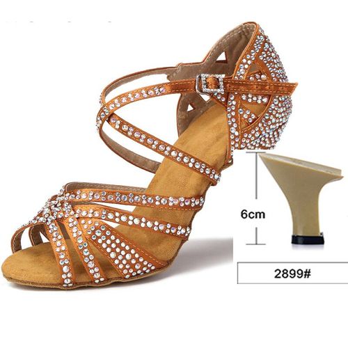 Chaussures De Brevlatine En Satin De Soie Et Strass Brillants Talons Hauts Cubains De 9 Cm Pour Femme