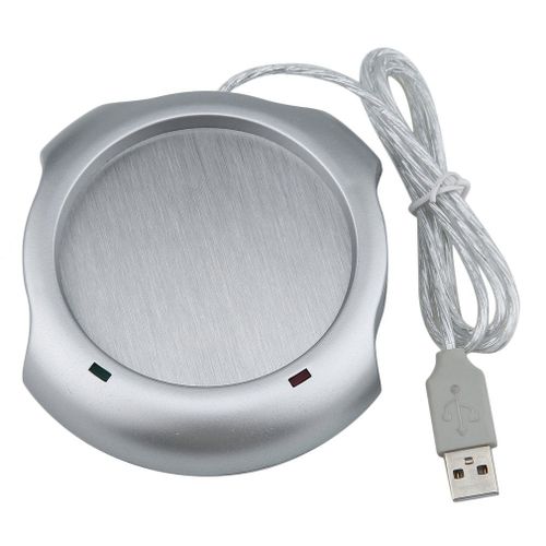 Chauffe-tasse électrique argent, 4 ports USB, Hub pour boisson, thé, café, température du liquide, pour PC