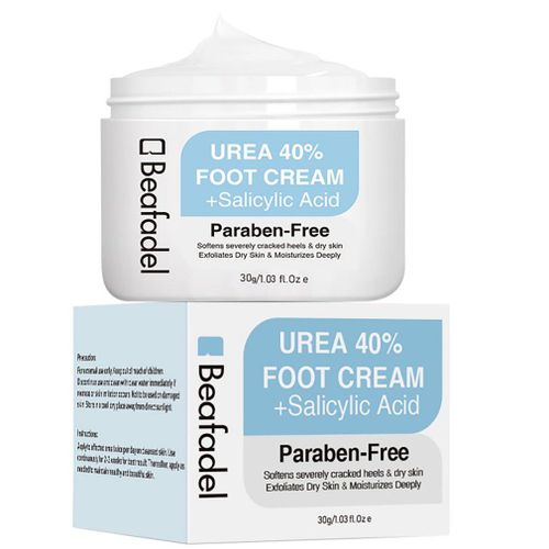 Crème Hydratante Urée De Soin Des Pieds 40, Gommage À L'acide Salicylique, Exfolie Les Peaux Mortes, Dissolvant De Callosités, Soin De Réparation Des Pieds 