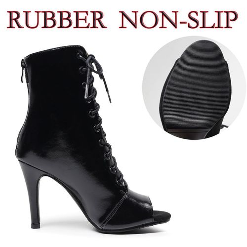 Chaussures De Danse Latine Noires Talons Hauts De 2022 Cm Pour Femmes Sandales De Salle De Bal En Perles Avec Logiciel Waltz 9 1/2
