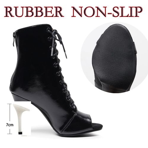 Chaussures De Danse Latine Noires Talons Hauts De 2022 Cm Pour Femmes Sandales De Salle De Bal En Perles Avec Logiciel Waltz 9 1/2