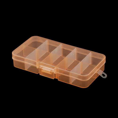 Boîte De Rangement En Plastique À 10 Fentes Pour Bijoux,Compartiment Réglable Pour Perles,Boucles D'oreilles,Rectangulaire,12 Documents