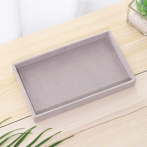 Présentoir À Bijoux En Velours Empilable,Boîte D'emballage Portable,Support Pour Boucles D'oreilles Et Colliers,Gris Et Beige,Boîtes D'évaluation