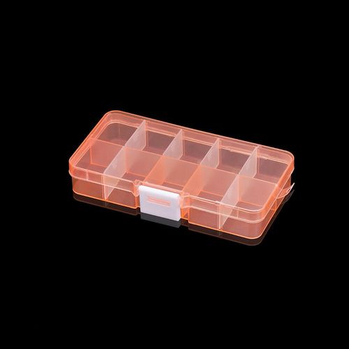 Boîte De Rangement Rectangulaire En Plastique Pour Bijoux,Conteneur Transparent,Ajustable,Pour Collier,Support,Pour Artisanat