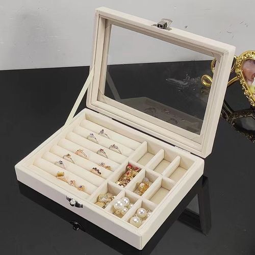 Boîte De Rangement Transparente Pour Bijoux,Organisateur De Colliers,Boucles D'oreilles,Porte-Bijoux,Présentoir Pour La Classification