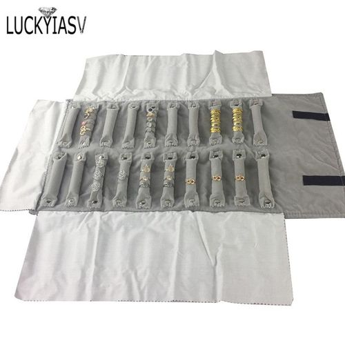 Sac À Roulettes En Velours Noir Avec Fermeture Éclair Pour Bijoux,Bague,Boucles D'oreilles,Sac De Rangement,Étuis D'affichage De Collier Portables,Mode
