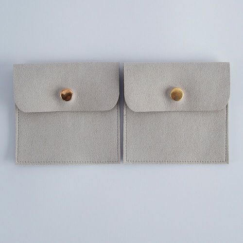 Mini Sac À Bijoux En Vrac Avec Fermeture À Bouton-Pression,Microcarence De Luxe,Daim,Emballage De Bijoux,Sacs En Poudre,Collier,Boucles D'oreilles,Paquet De 5