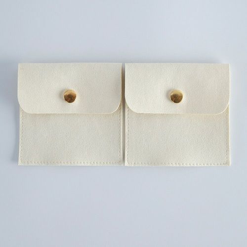 Mini Sac À Bijoux En Vrac Avec Fermeture À Bouton-Pression,Microcarence De Luxe,Daim,Emballage De Bijoux,Sacs En Poudre,Collier,Boucles D'oreilles,Paquet De 5