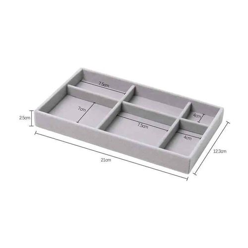 Boîte De Rangement De Bijoux En Velours,Mise À Niveau,Présentoir Empilable Pour Collier,Bracelet,Boucles D'oreilles,Organisateurs,Bricolage,Melbox Grise