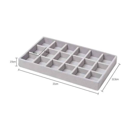 Boîte De Rangement De Bijoux En Velours,Mise À Niveau,Présentoir Empilable Pour Collier,Bracelet,Boucles D'oreilles,Organisateurs,Bricolage,Melbox Grise