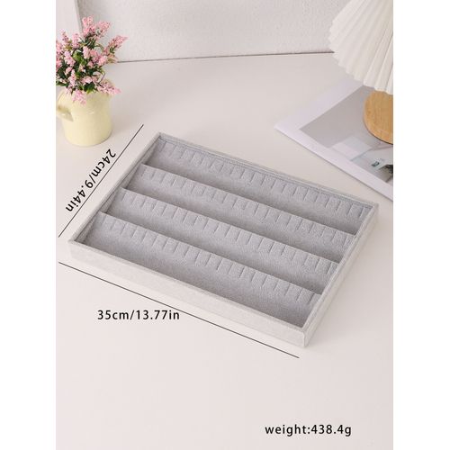 Présentoir À Bijoux En Velours,Porte-Bijoux Exquis,Portable,Bague,Boucles D'oreilles,Collier,Boîte De Rangement,Plateaux Organisateur