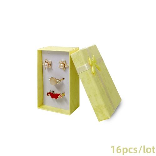 Boîte À Matiques Pour Collier Et Pendentif,Présentoir À Bijoux,Porte-Bibelot,Rangement D'accessoires,Boîte Cadeau,Évaluation De Boucles D'oreilles,5x8x2.5cm,16 Pièces Par Lot