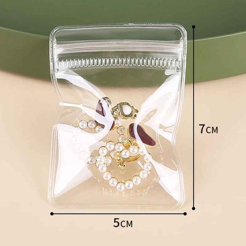 Pochettes De Rangement En Pvc Transparent Pour Bijoux,Sacs Anti-Oxymanquer Pour Boucles D'oreilles,Pendentifs,Colliers Et Bracelets