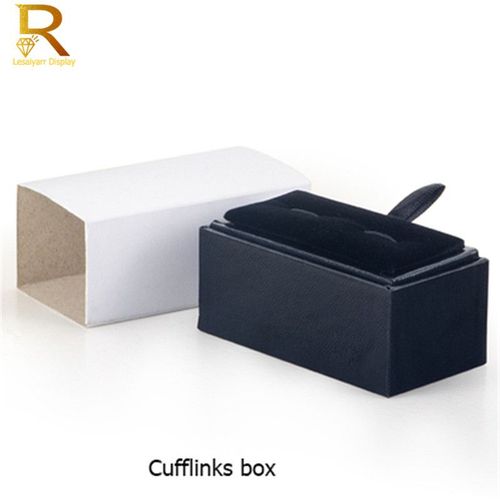 Boîte D'emballage De Boutons De Manchette En Similicuir Noir Pour Hommes,Étui De Rangement Pour Bijoux,Coffret Cadeau De Noël,Évaluation,