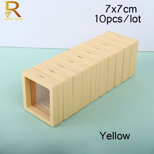 Vitrine Flottante 3d,Support Carré Transparent,Boîte De Rangement Pour Épingles À Bijoux,Support Pour Pendentif,Collier,Bracelet,Bague,Pièce De Monnaie,Ensemble De 10 Pièces