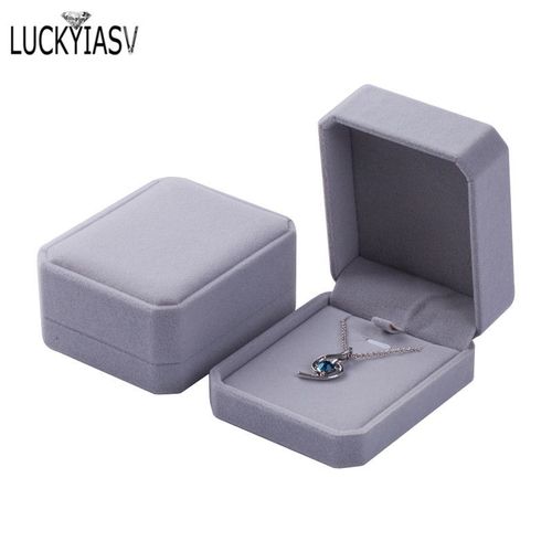 Boîtes De Rangement De Bijoux De Haute Qualité,Présentoir En Plastique Pour Collier,Pendentif,Étui En Velours Pour Boucles D'oreilles,1 Pièce