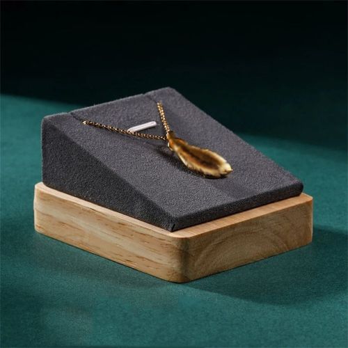Présentoir À Bijoux En Bois Pour Femmes,Présentoir À Pendentifs Pour Colliers,Vitrine De Mariage,Boîte À Plateaux D'évaluation,Velours Pu,