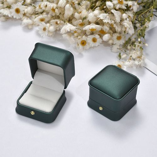 Boîte À Matiques Vintage À Double Fentes,Boîte À Bijoux,Étui D'emballage En Cuir Pu,Cadeau De Bague De Fiançailles,Proposition De Mariage