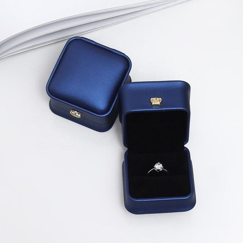 Boîte À Matiques Vintage À Double Fentes,Boîte À Bijoux,Étui D'emballage En Cuir Pu,Cadeau De Bague De Fiançailles,Proposition De Mariage