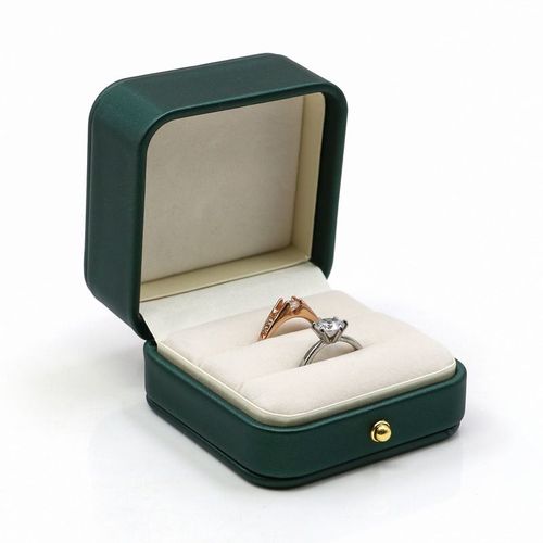 Boîte À Matiques Vintage À Double Fentes,Boîte À Bijoux,Étui D'emballage En Cuir Pu,Cadeau De Bague De Fiançailles,Proposition De Mariage