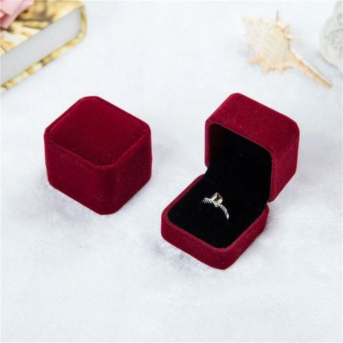 Boîte À Matiques Vintage À Double Fentes,Boîte À Bijoux,Étui D'emballage En Cuir Pu,Cadeau De Bague De Fiançailles,Proposition De Mariage