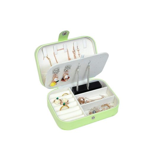 Yb-Mini Boîte À Bijoux De Voyage En Velours Pour Bagues,Boucles D'oreilles,Colliers De La Raq,Portable