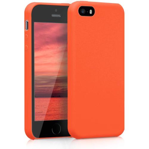 Housse Compatible Avec Apple Iphone Se (1.Gen 2016) / Iphone 5 / Iphone 5s Coque - Housse De Téléphone Protection Souple En Tpu Silicone - Orange